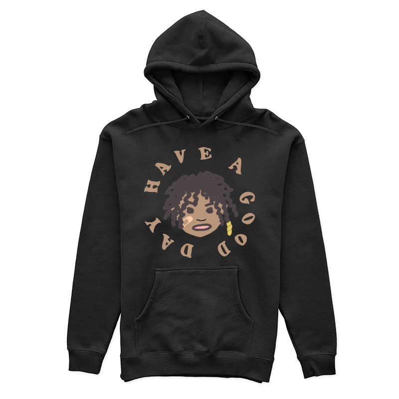 Fröhlicher Tag Design mit Gesicht Damen Pullover Hoodie