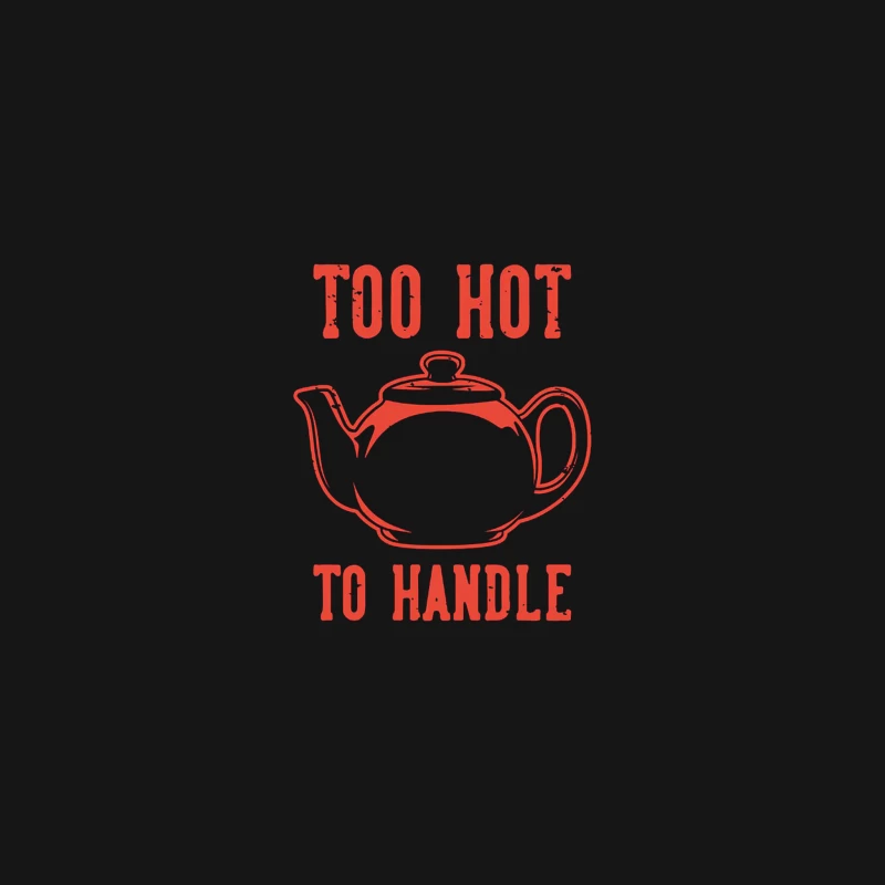 Too Hot to Handle: Red Teapot Typography Desk Mat