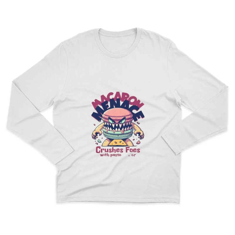 Macaron Menaçant Homme Manches Longues T-Shirt