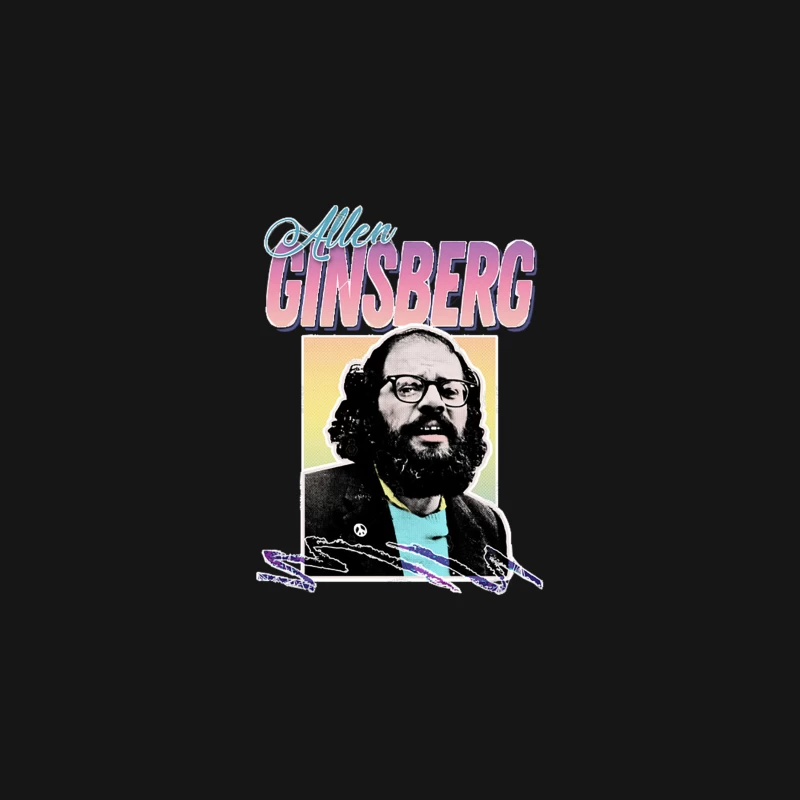 Allen Ginsberg 80s Style Aesthetic Tribute Design Desk Mat