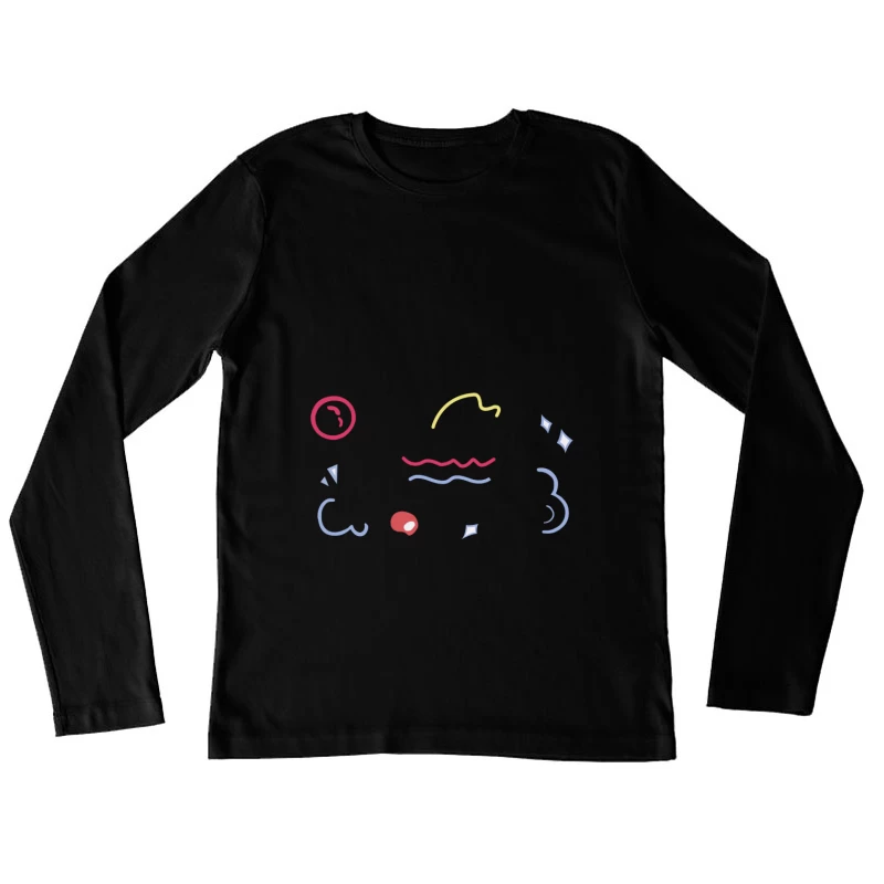 Abstrakte künstlerische Formen Damen Langarm T-Shirt