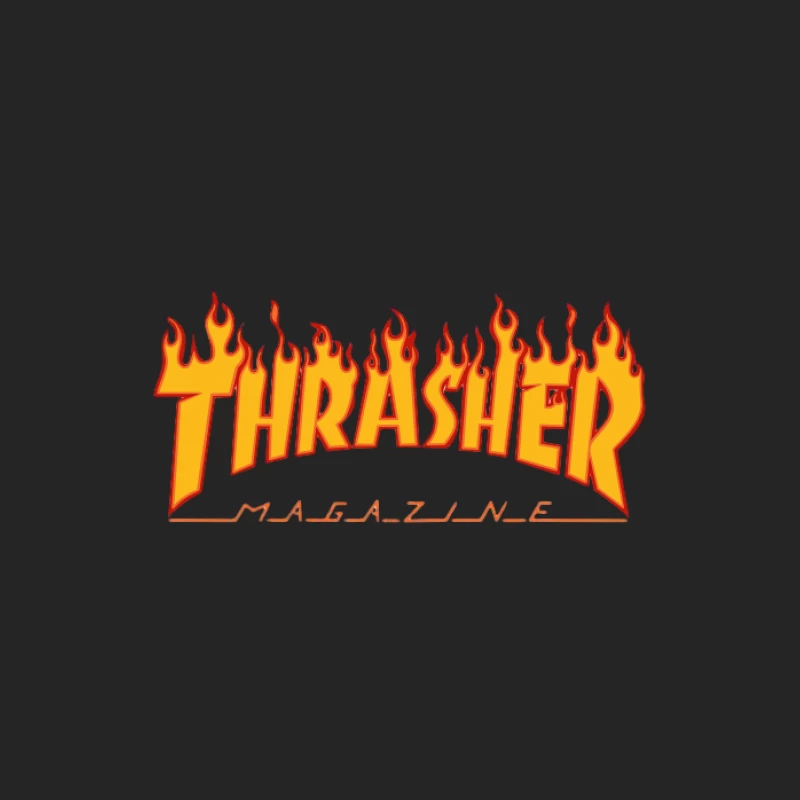 Logo en flammes du magazine Thrasher Homme Sweat-shirt à enfiler