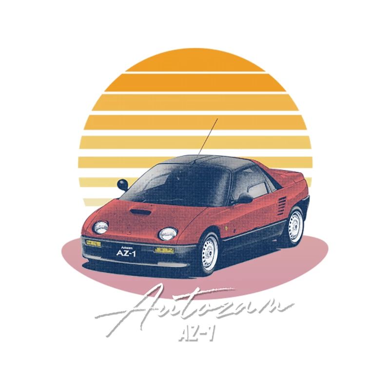 AUTOZAM AZ-1 Retro 90s Aesthetic Kei-Car Design Tapestry