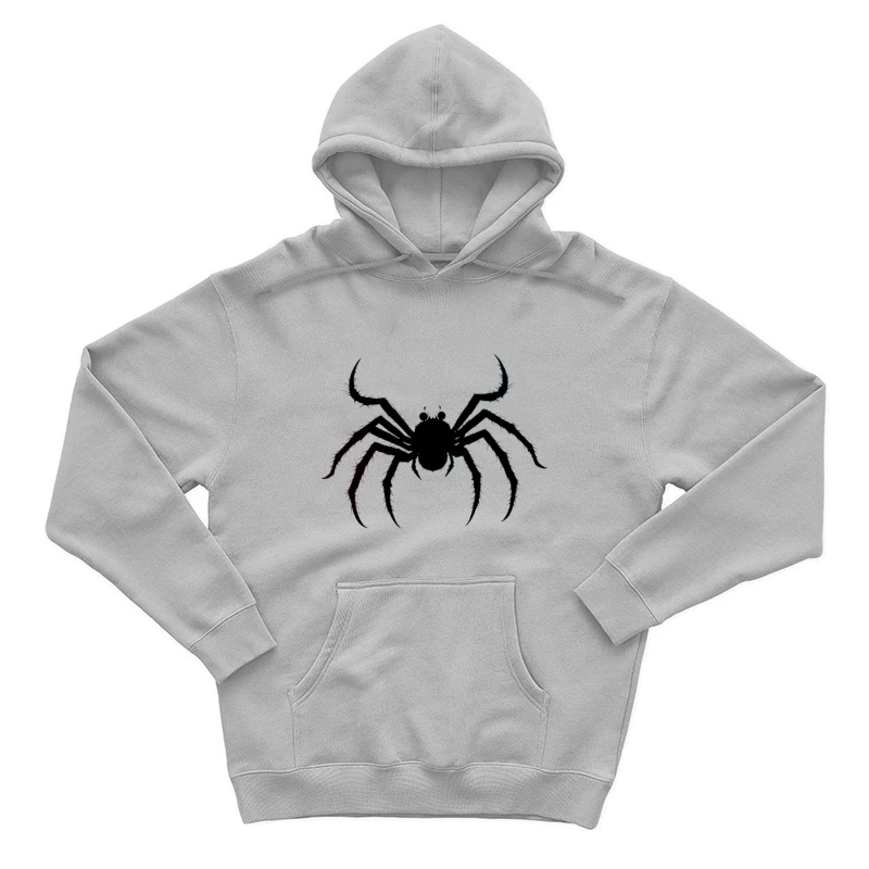 Menacing Spider Silhouette in Black Male Pullover Hoodie