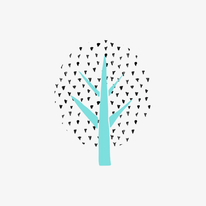Arbre Givré en Vecteur Homme Manches Longues T-Shirt