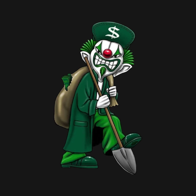 Grinning Clown with Money Bag Male Long Sleeve T-Shirt