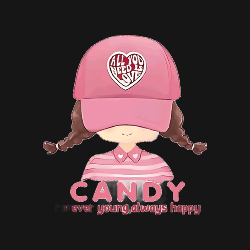 Candy Mädchen mit Mütze Damen T-Shirt