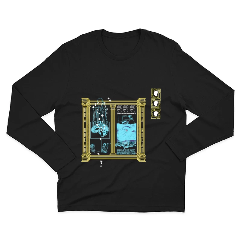 Surrealistische Gehirn-Illustration Herren Langarm T-Shirt
