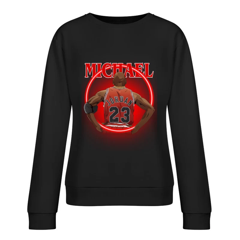 Michael Jordan Basketball Animation Female Pullover Sweatshirt