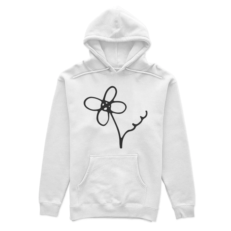 Dessin simple de fleur Femme Sweat à capuche