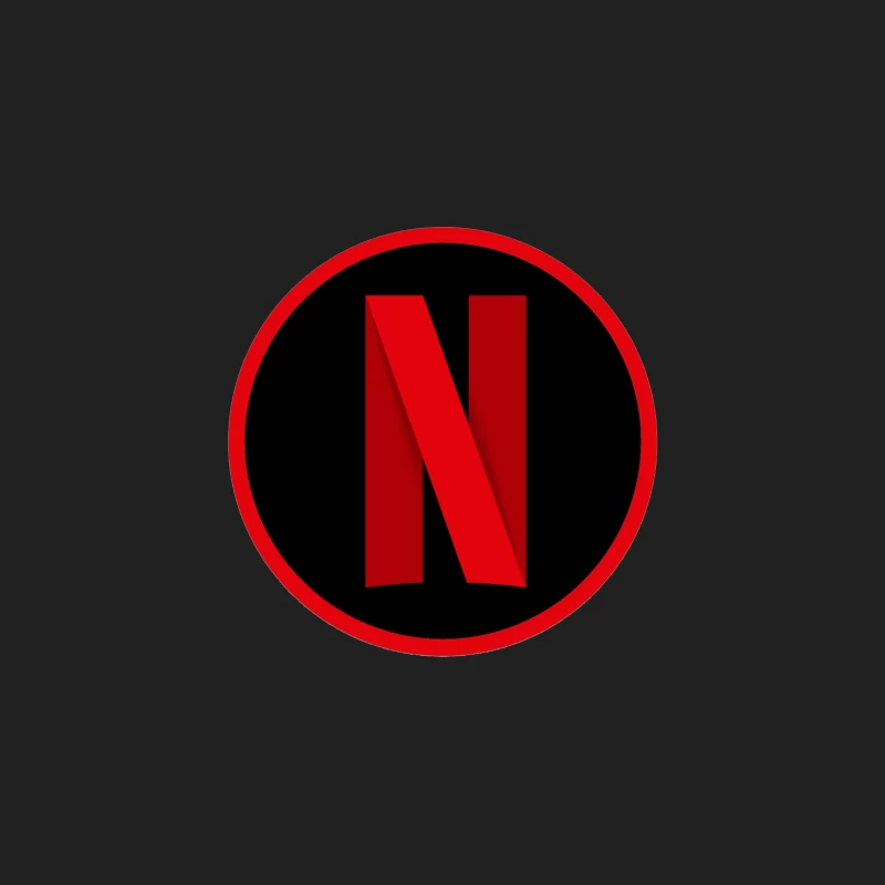 Netflix Streaming Service Logo in Red and Black Circle Bucket Hat