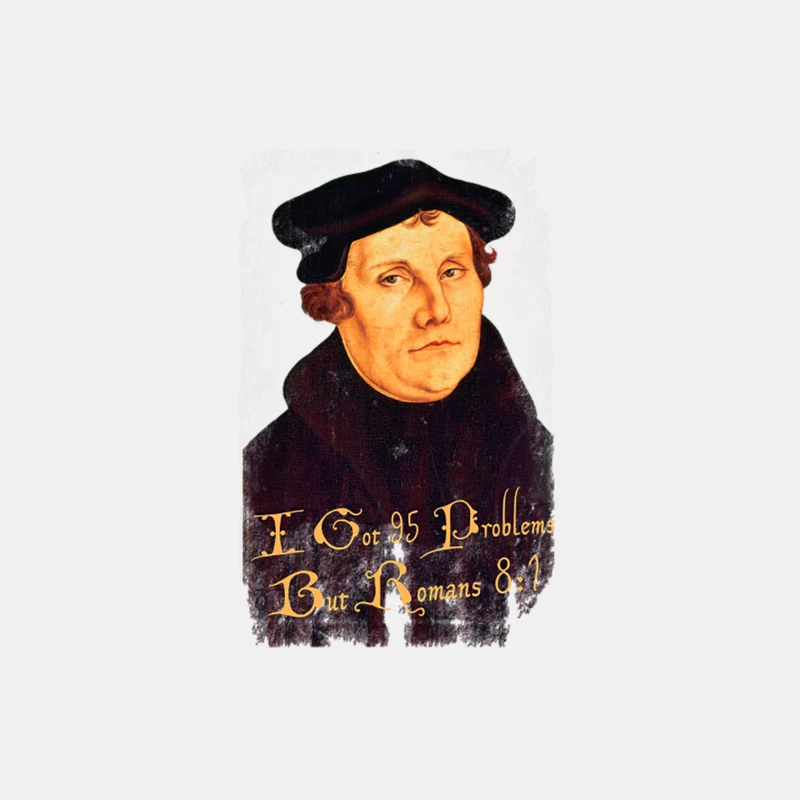 Martin Luther - 95 Problems but Romans 81, distressed Male Tank Top
