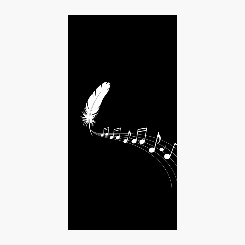 Melodic Feather: A Sketch of Musical Harmony iPhone Case