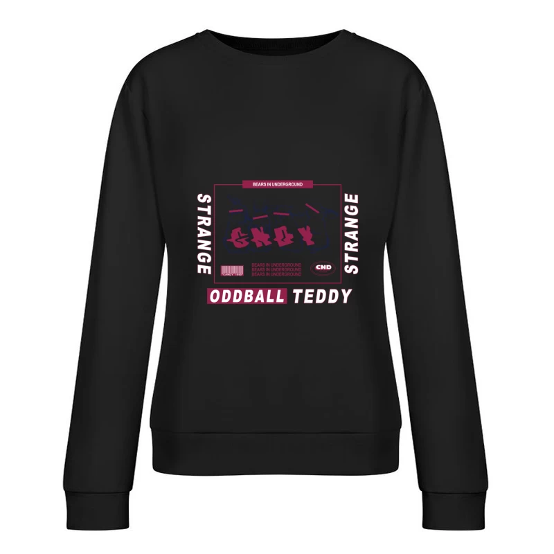 Seltsamer Bär im Untergrund Damen Pullover Sweatshirt