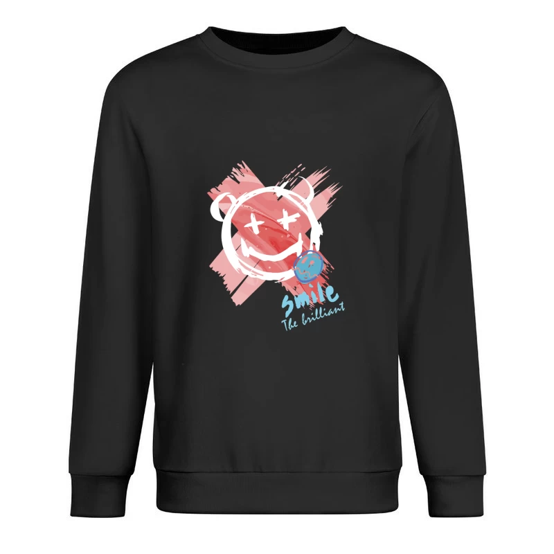 Lächelndes Bärchen Graffiti Herren Pullover Sweatshirt
