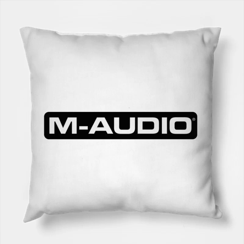 M-Audio Professional Audio Equipment Brand Logo Throw Pillow