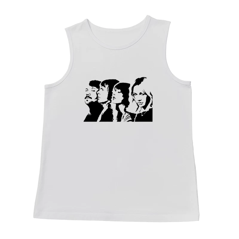 Abba Black White Male Tank Top