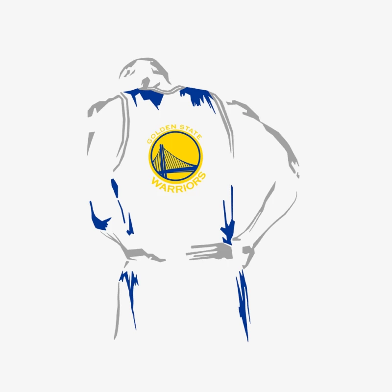 Golden State Warriors Basketball Silhouette Herren Pullover Sweatshirt