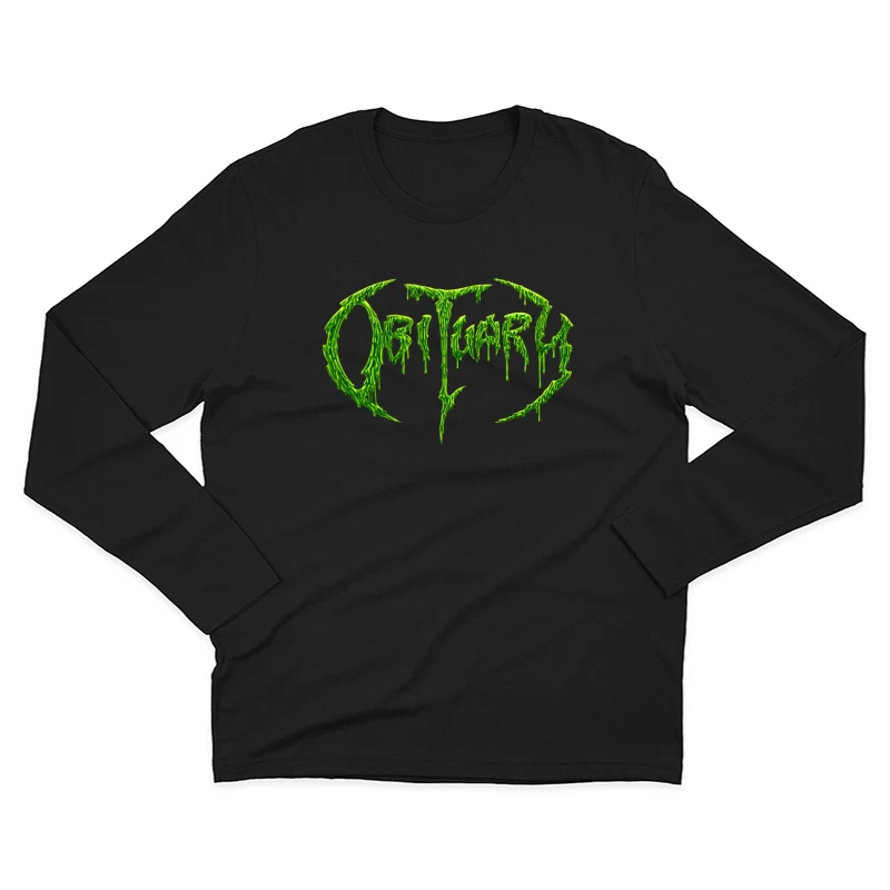 Obituary Green Logo Male Long Sleeve T-Shirt