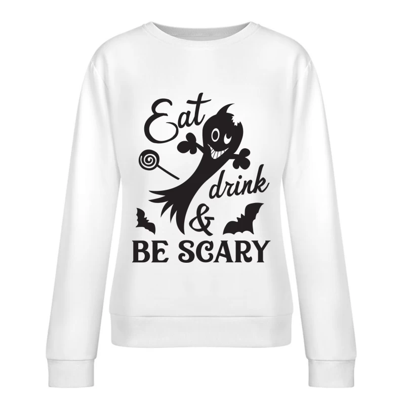 Fantôme amusant d'Halloween Femme Sweat-shirt à enfiler