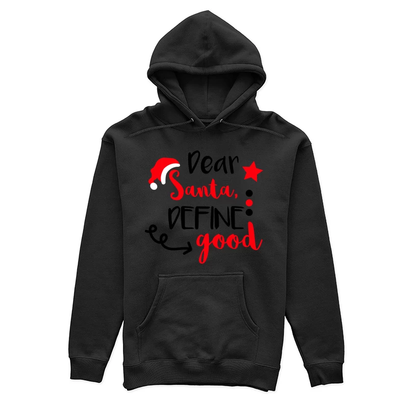 Chapeau de Noël, texte rouge, demande amusante Femme Sweat à capuche
