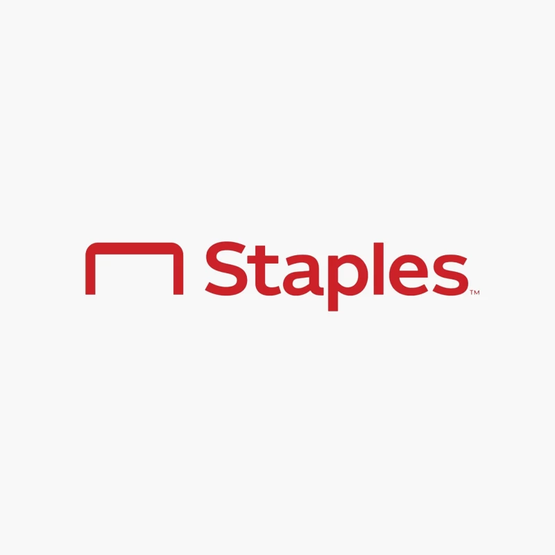 Staples Office Supply Retail Company Logo in Red Cotton Tote Bag