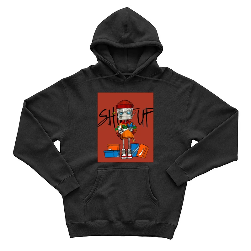 Streetwear Robot Male Pullover Hoodie