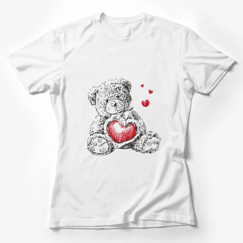 Süßer Teddybär mit Herz Damen T-Shirt