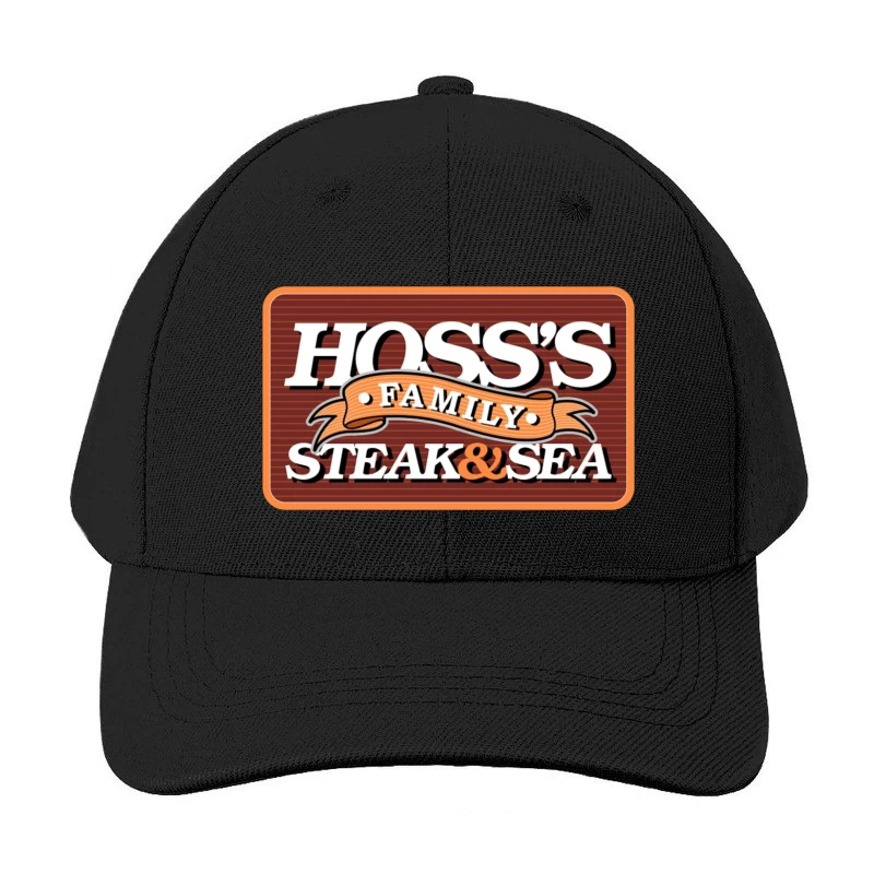 Hoss's Family Steak & Sea Restaurant Vintage Logo Design Baseball Cap