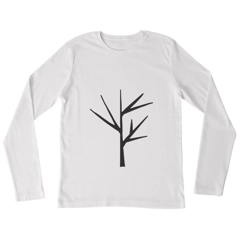 Silhouette d'arbre simple Femme Manches Longues T-Shirt