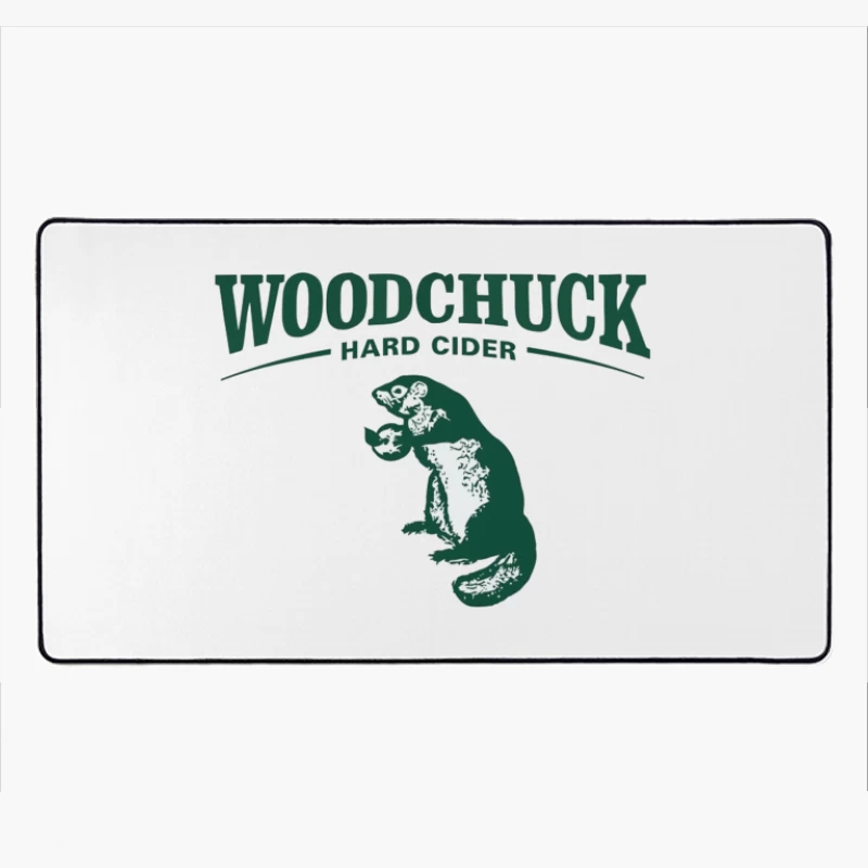 Woodchuck Hard Cider Green Logo with Mascot Design Desk Mat