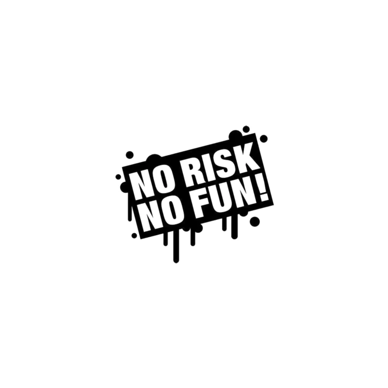 No Risk, No Fun Motivational Graphic Coffee Mug