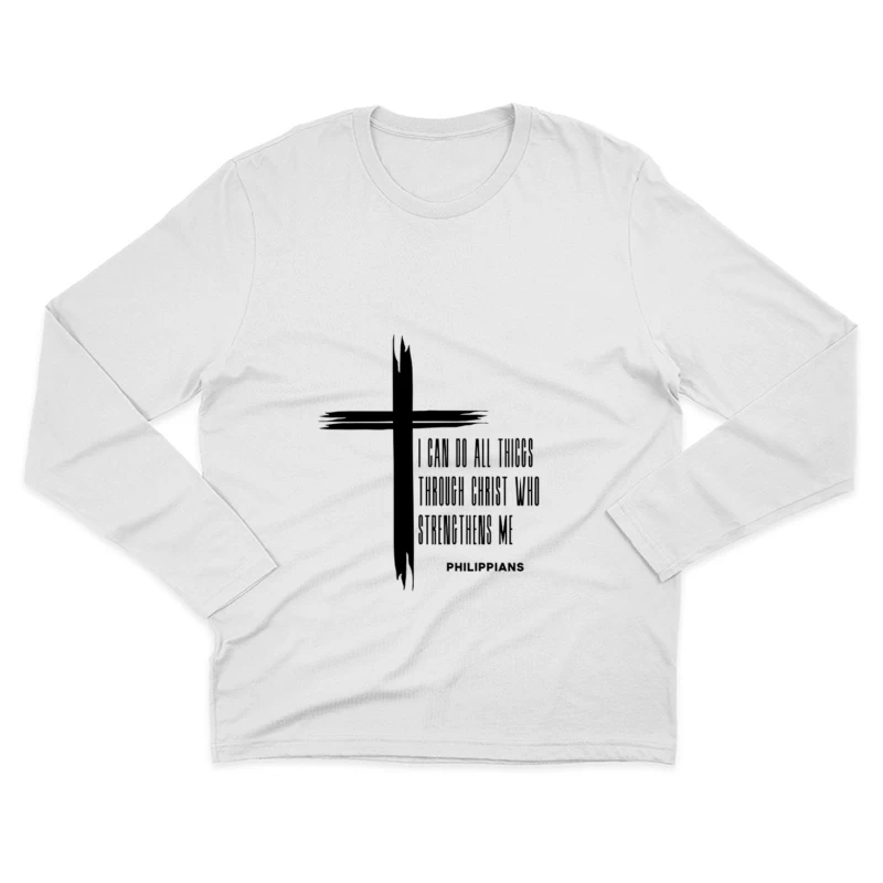 Glaube und Stärke in Christus Herren Langarm T-Shirt