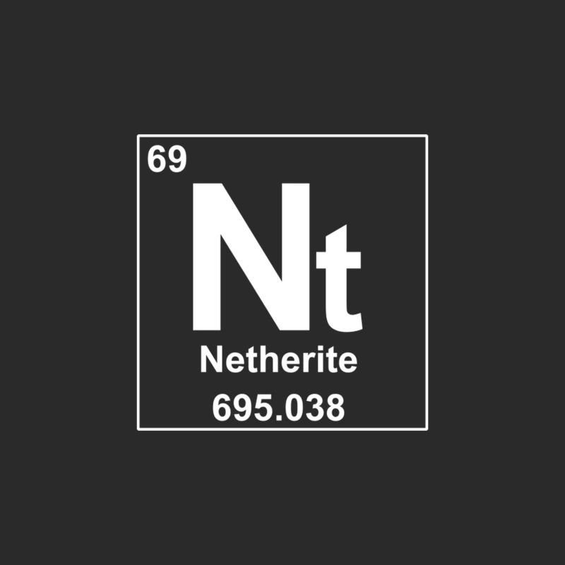 Netherite Periodic Element symbol from Minecraft Baseball Cap