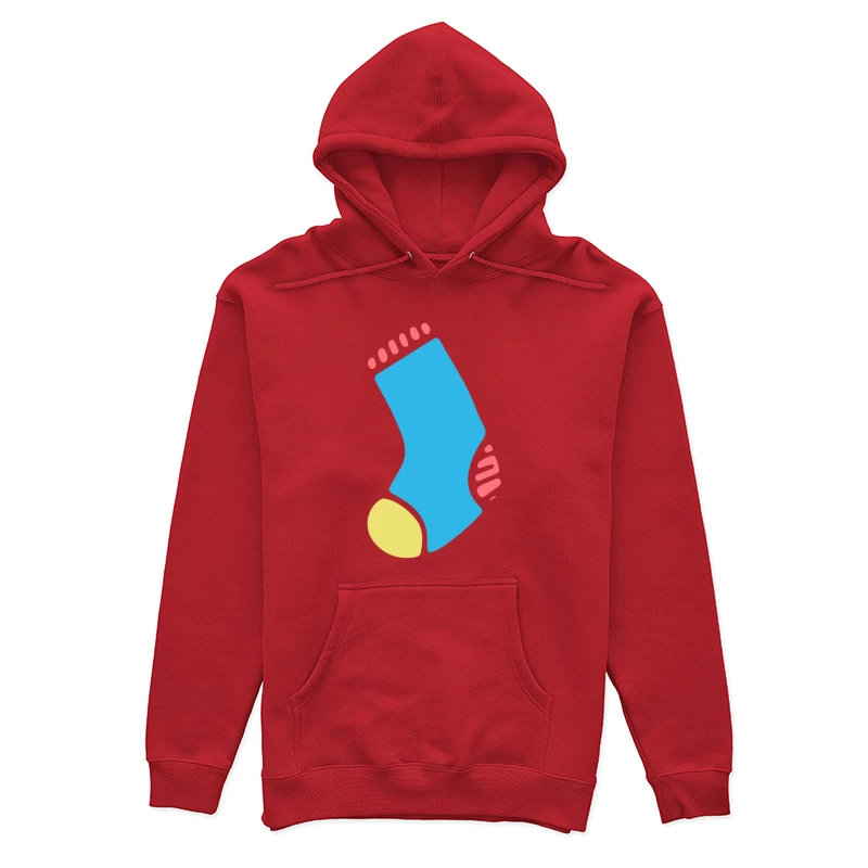 Chaussette bleue avec détails colorés Femme Sweat à capuche