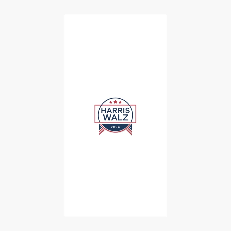 Harris Walz 2024 Presidential Campaign Logo with American Symbolism iPhone Case