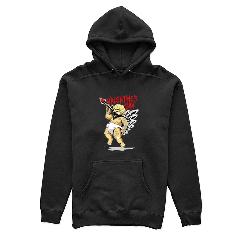 Verstörender Valentins-Engel mit Waffe Damen Pullover Hoodie