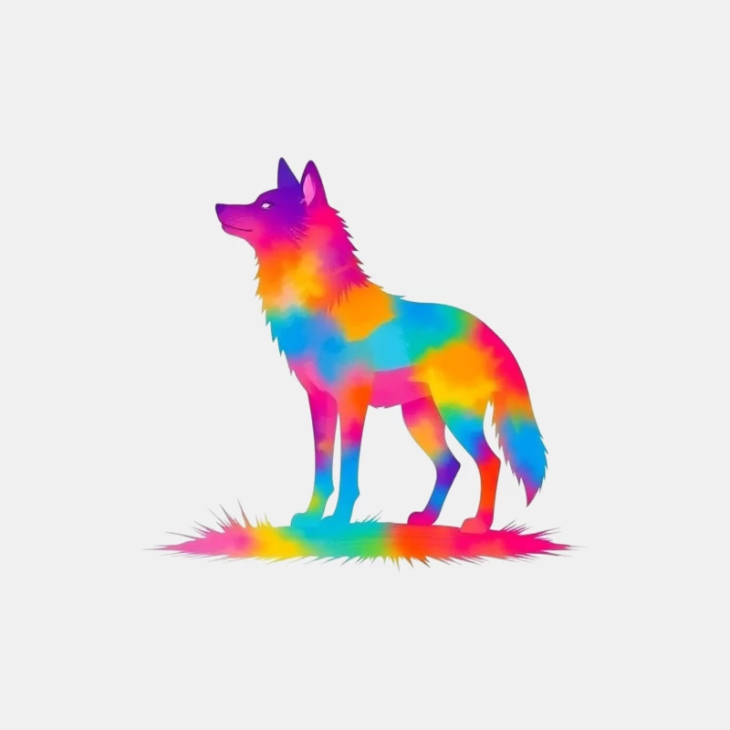 Colorful Unicorn Silhouette Illustration Male Tank Top