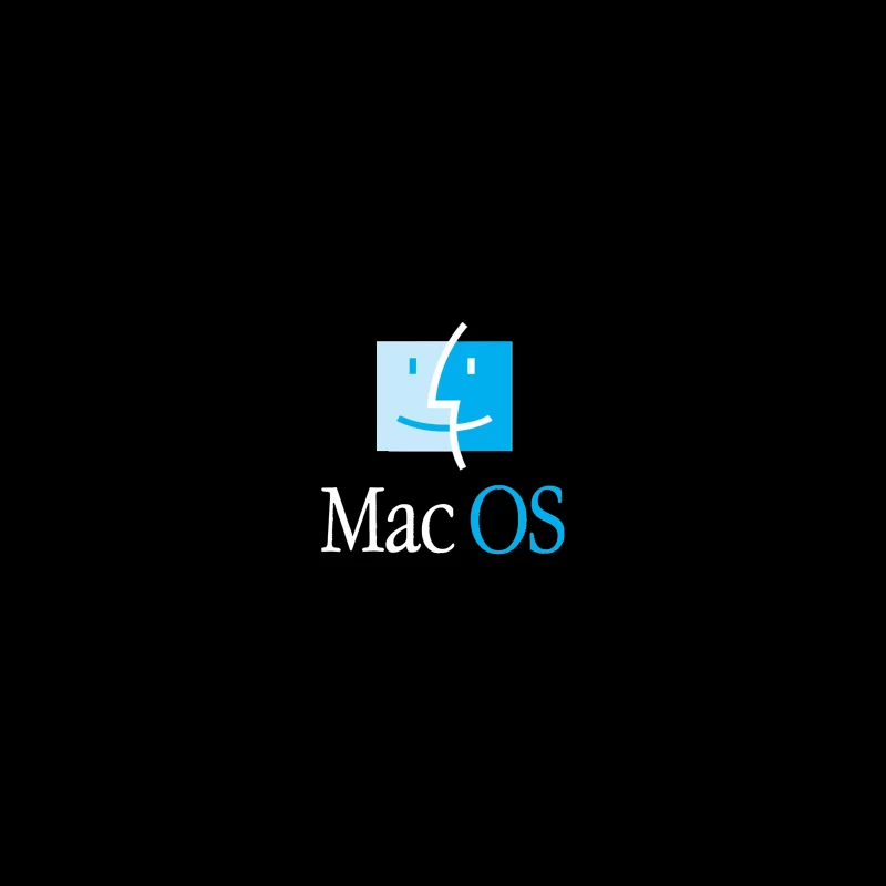 MacOS Operating System Logo in Blue and White Coffee Mug