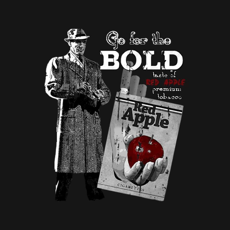 Red Apple Vintage Ad Mouse Pad