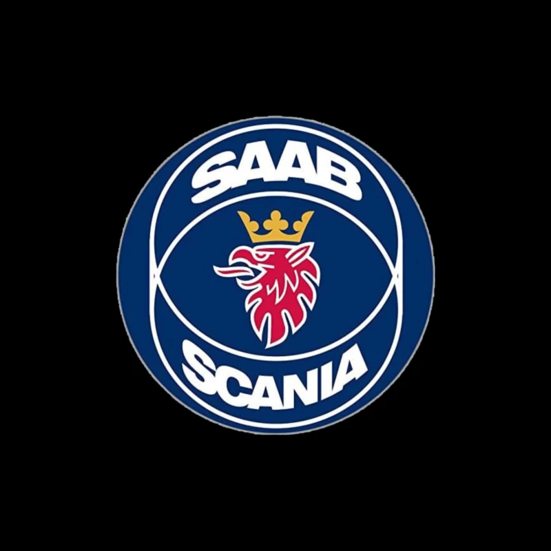 Classic Saab badge Throw Pillow
