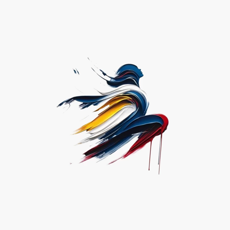 Abstract Colorful Silhouette in Motion Cotton Tote Bag