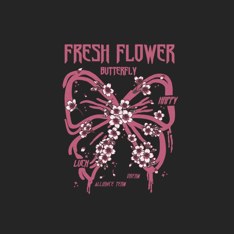 Frische Blumen Schmetterling Design Herren Pullover Sweatshirt