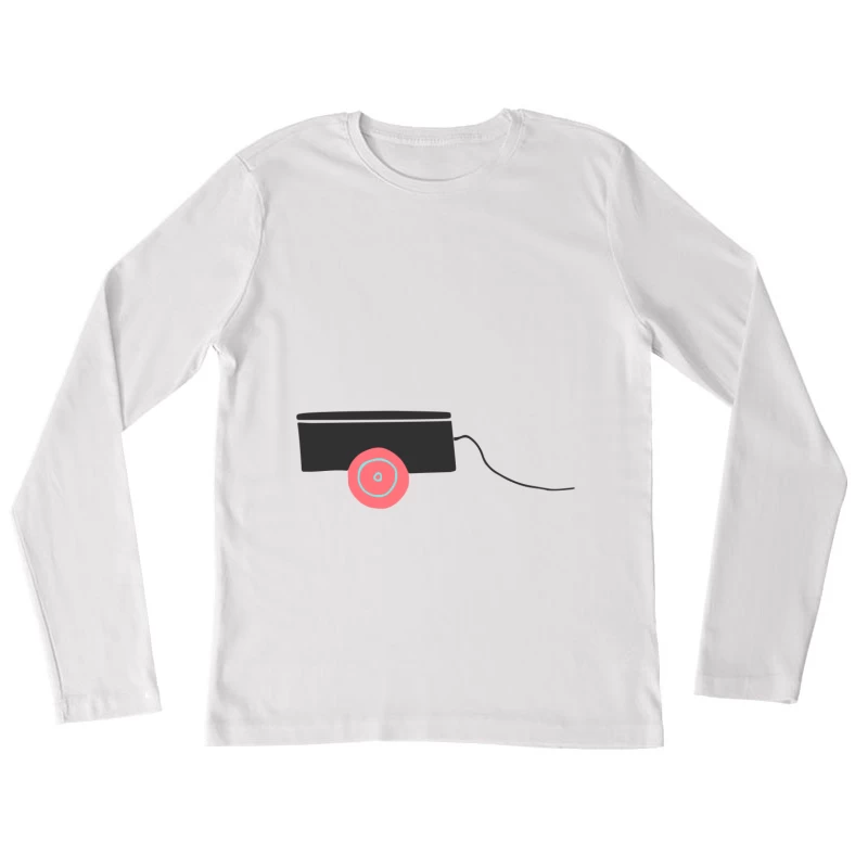 Charrette à roulettes noir et rouge Femme Manches Longues T-Shirt
