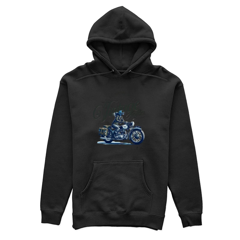 Vintage Motorradfahrer Design Damen Pullover Hoodie