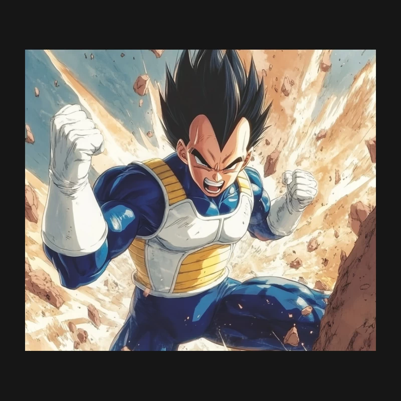 Vegeta's Explosive Power: Dragon Ball Saiyan Unleashed Mouse Pad
