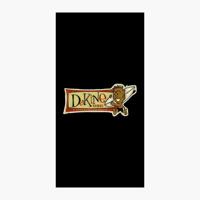 Vintage Da Kine Hawaii Longboard Surfing Logo with Cartoon Character iPhone Case