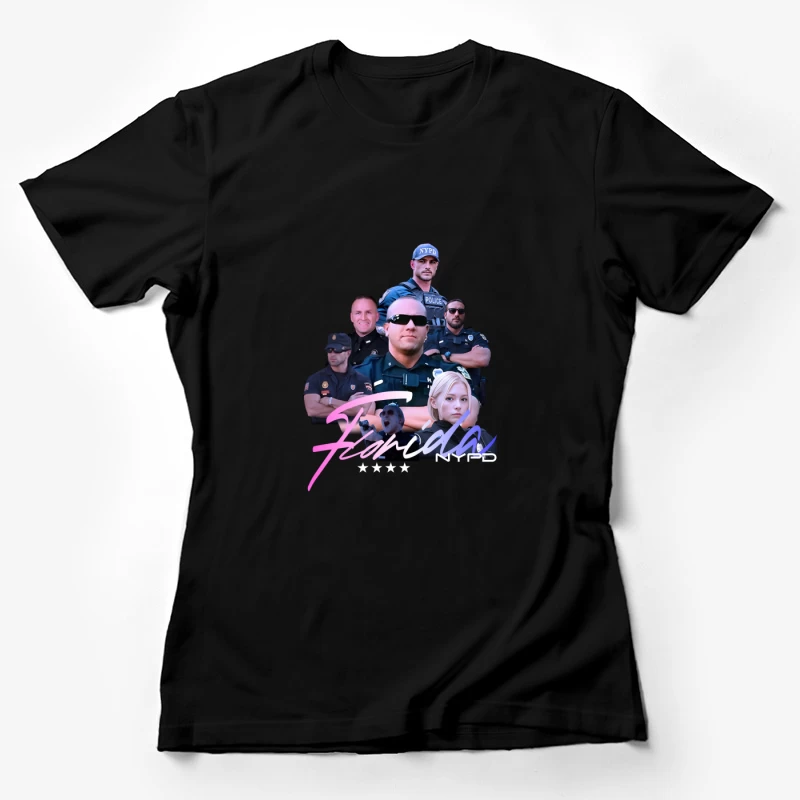 Gruppe von Polizisten mit Schriftzug Damen T-Shirt