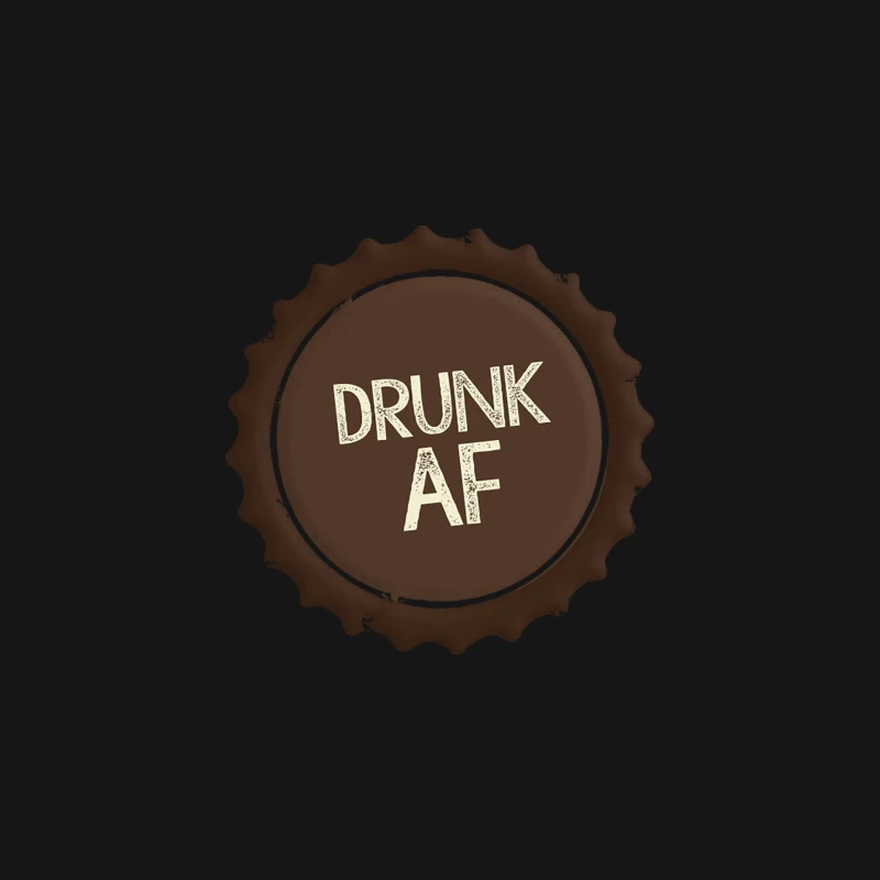 Drunk AF - Funny Beer Bottle Top Slogan Tee Desk Mat