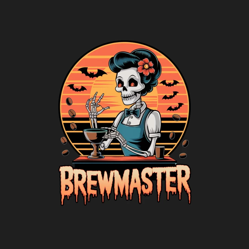 Retro Halloween Coffee Brewing Skeleton Barista Male Tank Top